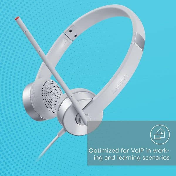 Lenovo 100 Stereo Analog Headset, 3.5mm, 180° Boom Microphone 5