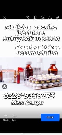 medicine packing job lahore male female available for part time