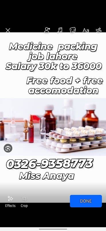 medicine packing job lahore male female available for part time 0