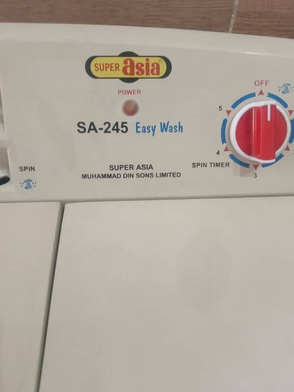 super Asia 10 kgs  with dryer twin tub 7