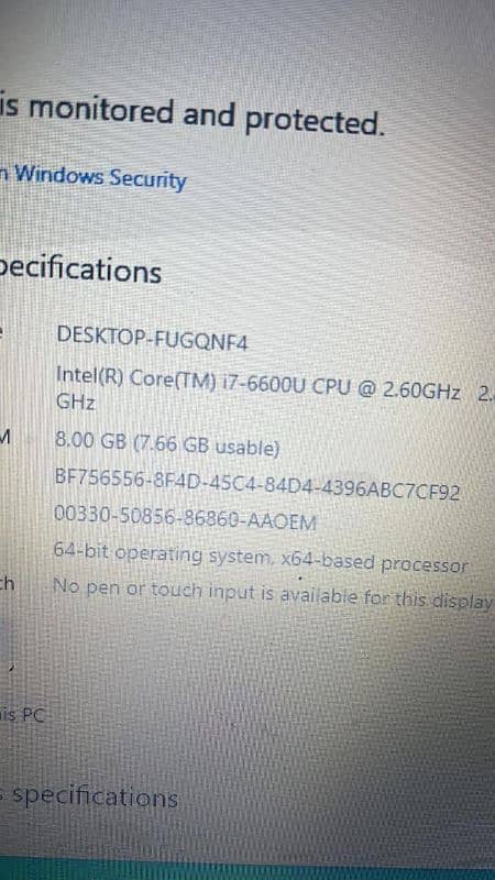 Core i7 Lenovo 8GB RAM & 256GB SSD 5