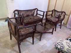 4 seater sofa set with Center table pure sheesham wood