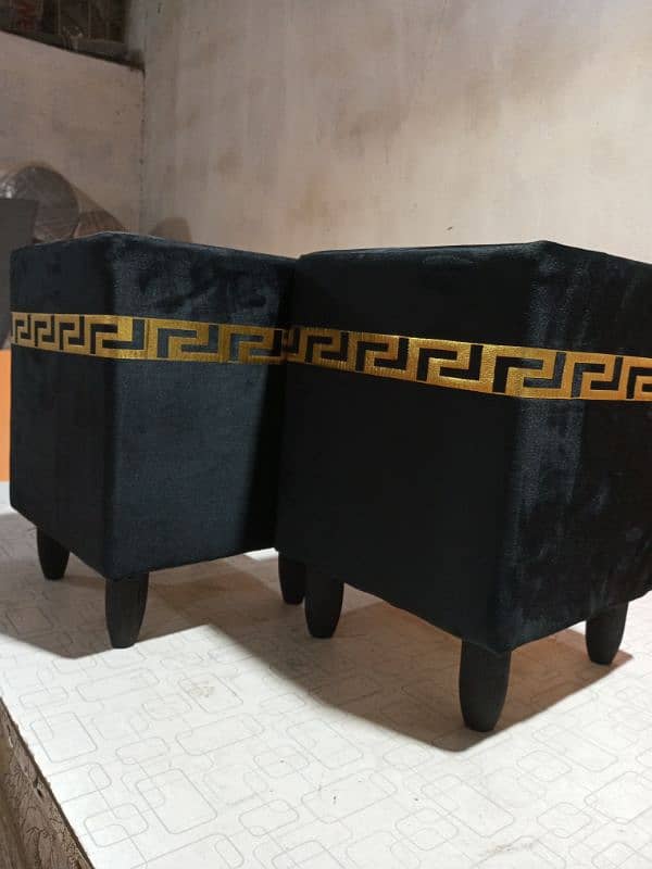 Luxury Wooden Square Stools 2