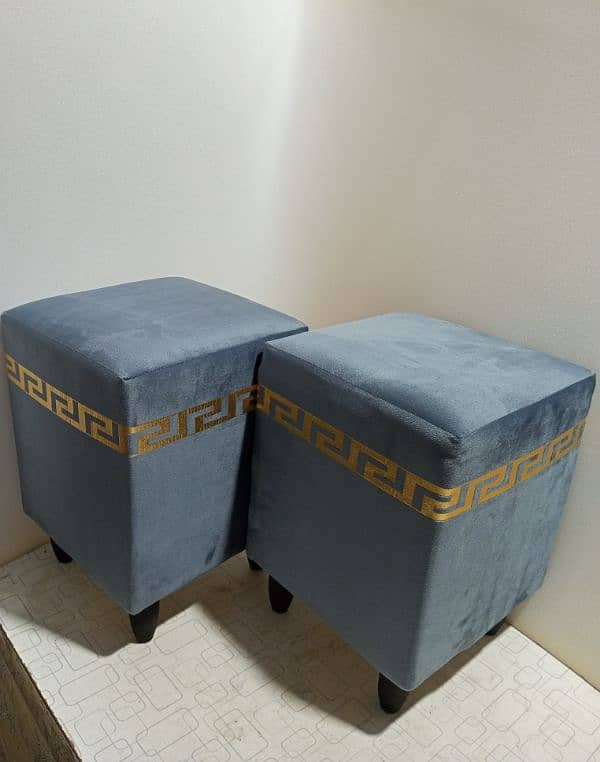 Luxury Wooden Square Stools 3