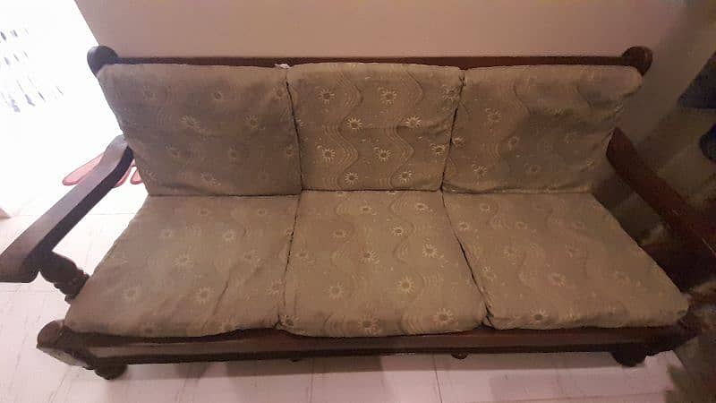 5 seater wooden sofa 0