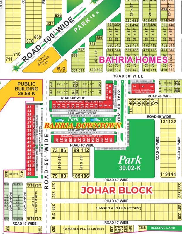 INVESTOR RATE 10 MARLA COMMERCIAL PLOT DOWNTOWN JOHAR BLOCK BAHRIA TOWN 5