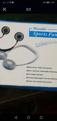 wearable sports fan for summer