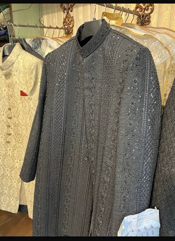 Sherwani in Black, Gents 1