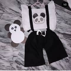 Baby girl 2pc panda dress