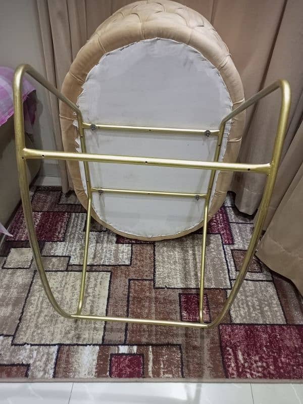 Baby cot/baby bed/baby swing bed Gold colour made it urgent sale 6