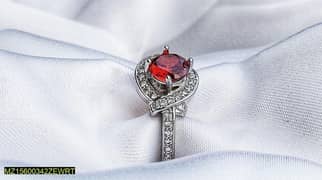 red zircon ring