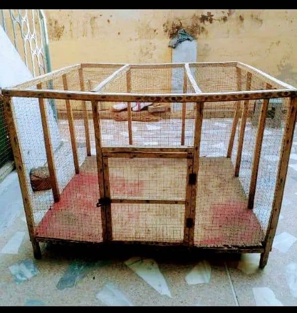 BIG WOODEN CAGE FOR HEN 3×3   PINJRAA 1