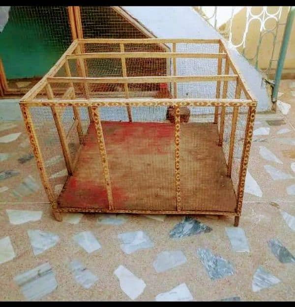 BIG WOODEN CAGE FOR HEN 3×3   PINJRAA 2