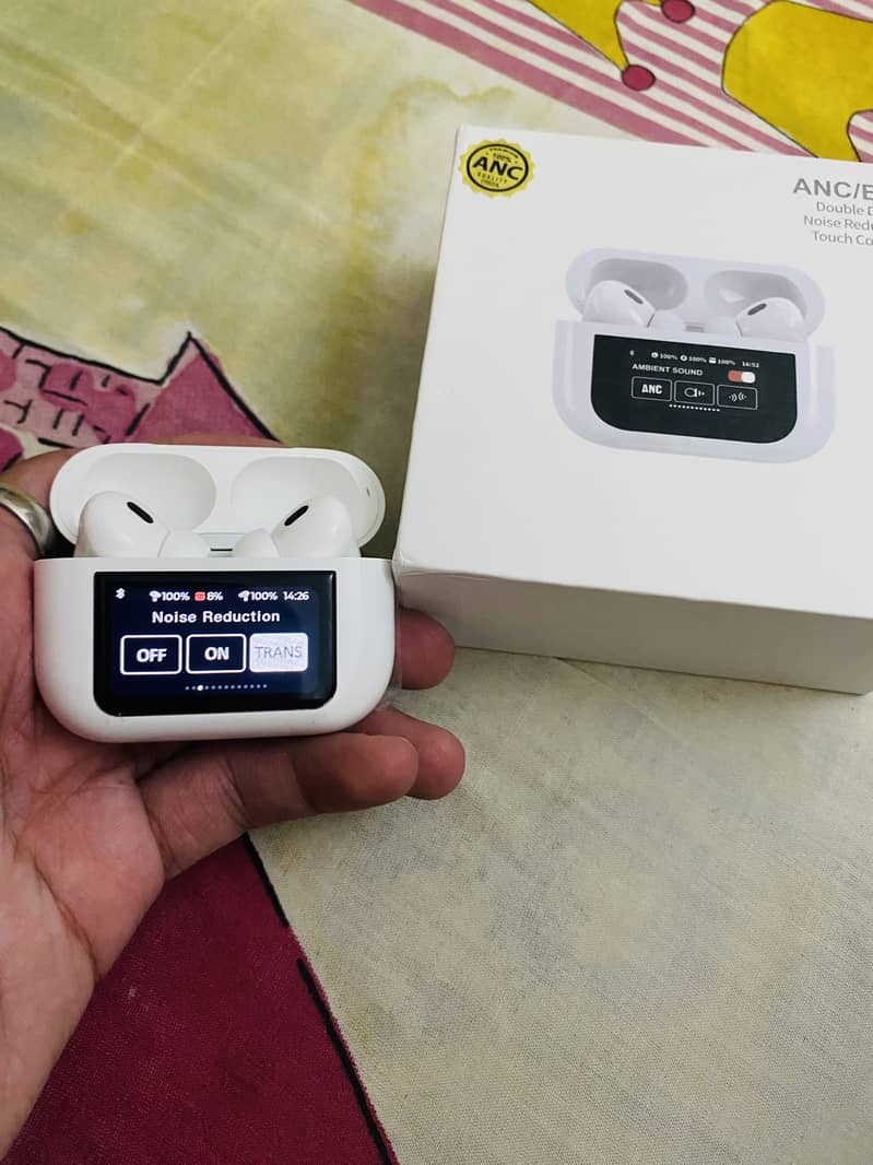 A8 Pro Touch Screen Airpods Pro | ANC/ENC Wireless Earbuds 2