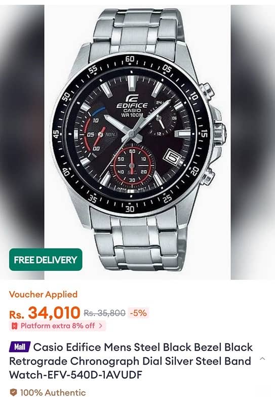 CASIO edifice men EFV 540D 6