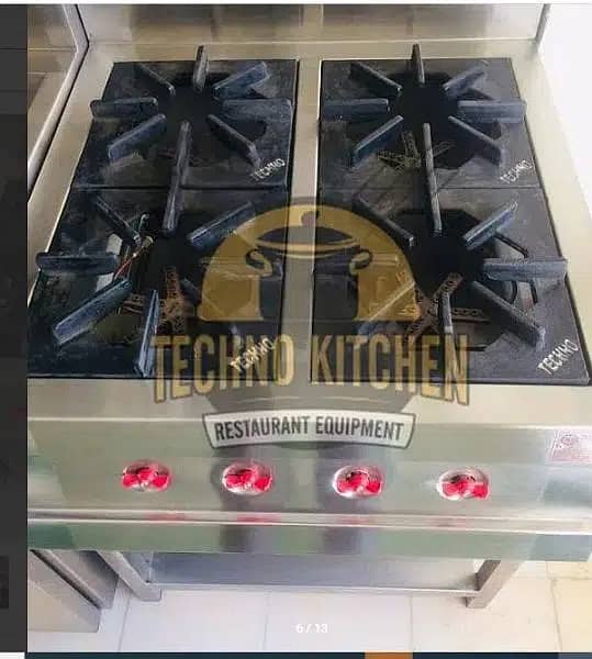 Commercial Kitchen Equipment Fast food Deep Fryer Hotplate Prep Table 5