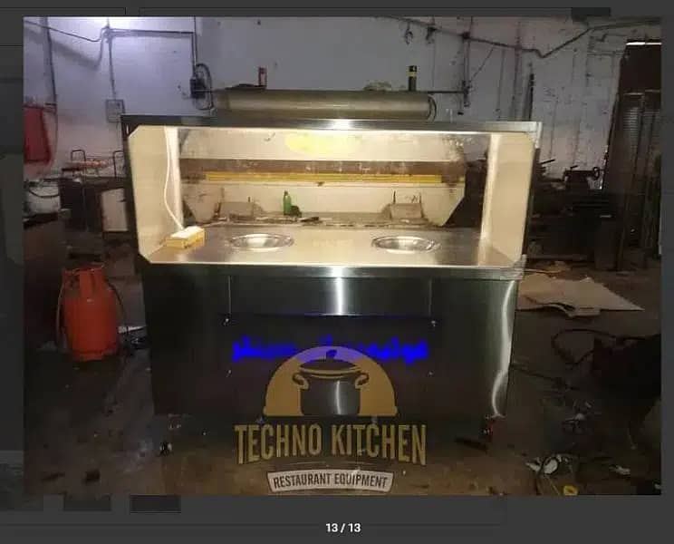 Commercial Kitchen Equipment Fast food Deep Fryer Hotplate Prep Table 7