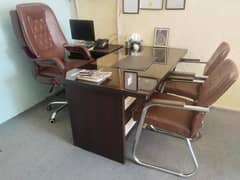 Four sets of tables and chairs available for a reasonable price with