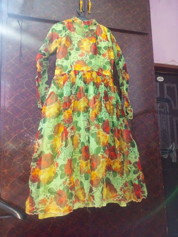 parrot green frock 4