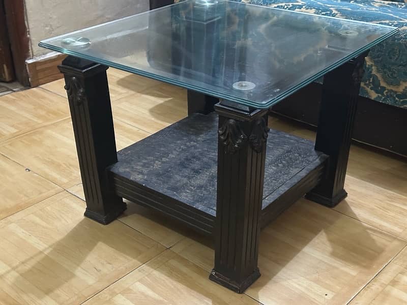 centre tables pure wood and glass 1