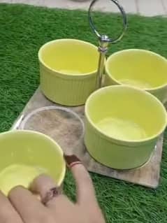 kitchen bowl set with tray