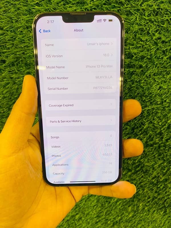 Iphone 13 Pro Max 256GB PTA Approved 1 Phycial 1 ESIM 0