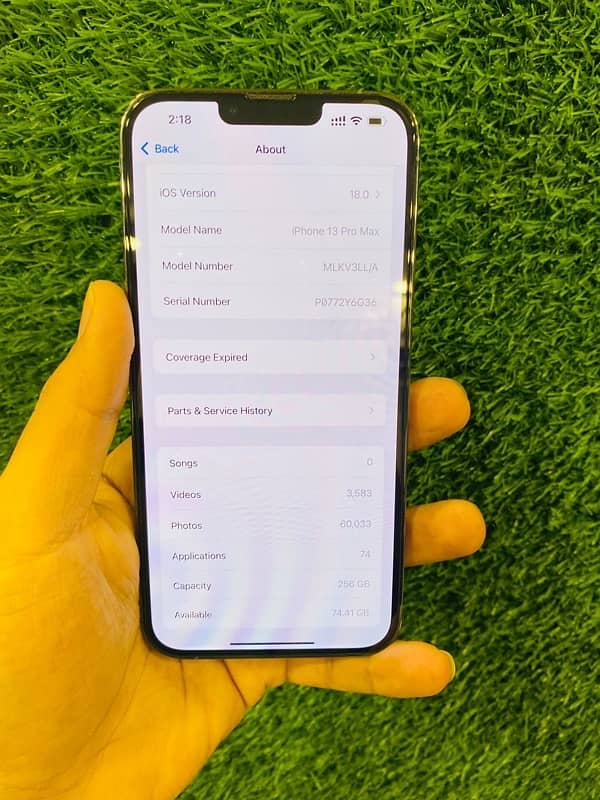 Iphone 13 Pro Max 256GB PTA Approved 1 Phycial 1 ESIM 4