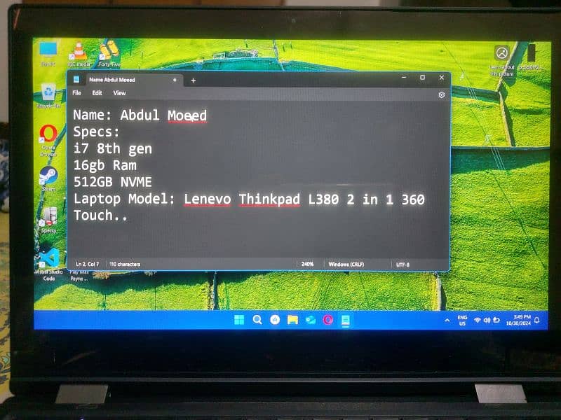 Lenevo Thinkpad L380 Yoga 360 Touch, i7 8th gen. 2