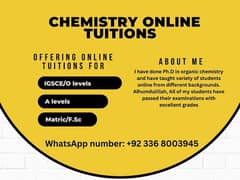 chemistry tution available  , reasonable tution fee