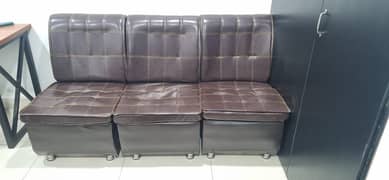 A set of three office sofas in excellent condition