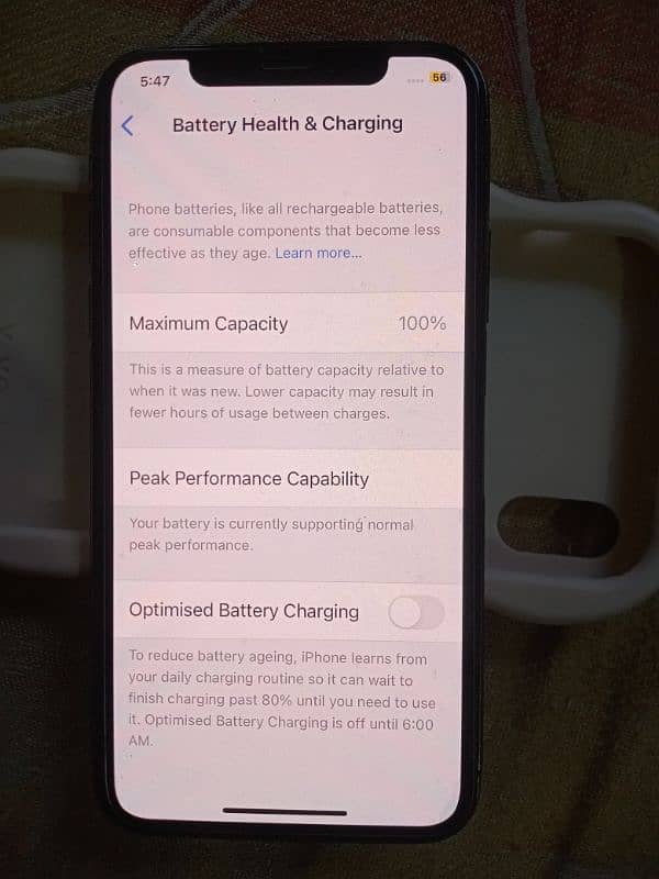 Apple iPhone x 256 GB PTA face ID to tune okay 100 health battery 4