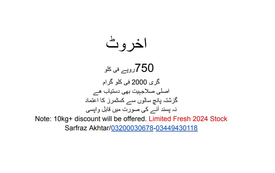 Fresh Walnut Akhroat 2024 1