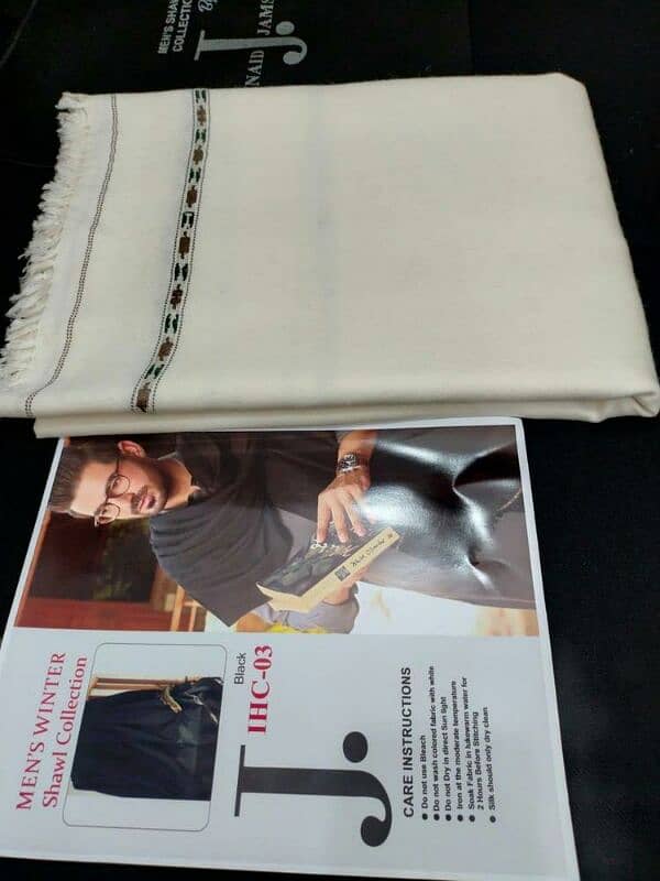 Men shawls with white colour beautiful stuff 2