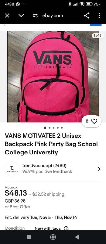 VANS MOTIVATEE 2 Unisex Backpack Pink and mustard yellow 4