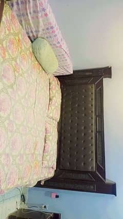 double bed black brown colour