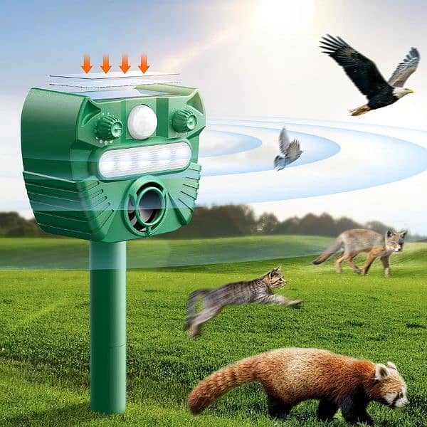 Amazon Branded Solar birds Ultrasonic Animal Repeller waterproof 0