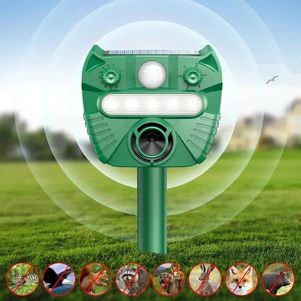 Amazon Branded Solar birds Ultrasonic Animal Repeller waterproof 4