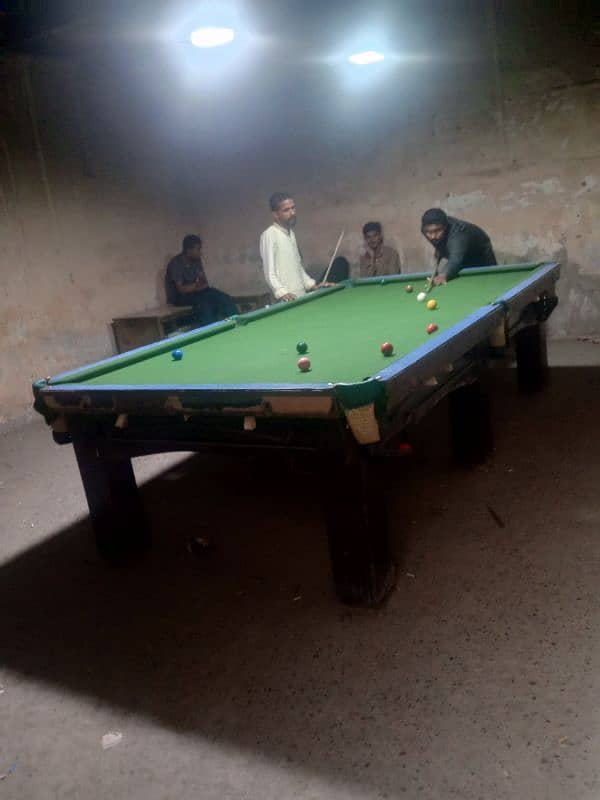 snooker table 5×10 feet good condition  Taiwan Ball set 03487359259 1