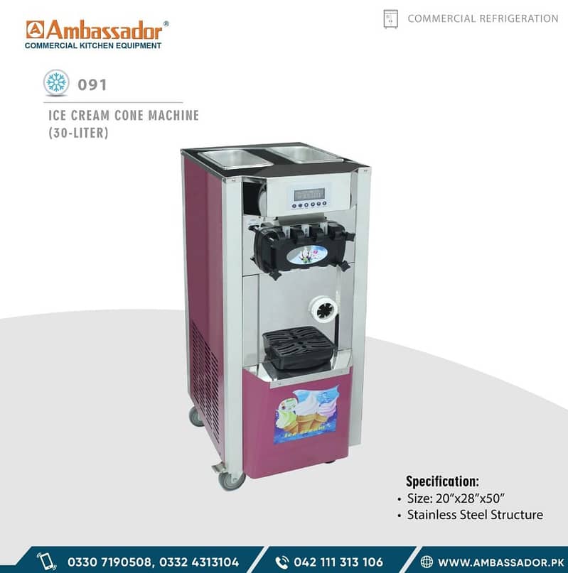 Scoop up the perfect treat with the Ambassador Ice Cream Cone Machine 0