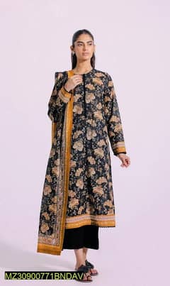 womens unstitched khaddar printed suit