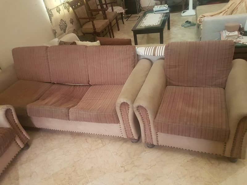 5 Seater used sofa set bought from Habitt around 7 years ago 0