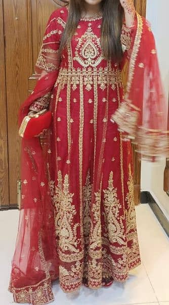 Wedding / Party Wear Red Maxi Type Fancy Designer Dress for Sale / Ren 2