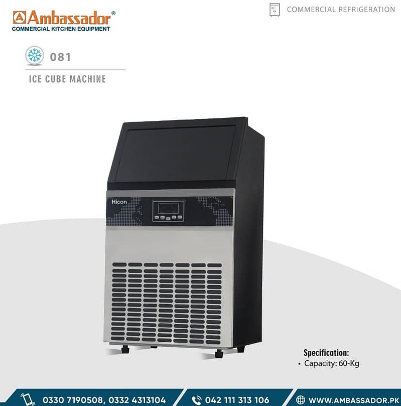 Power Up Your Kitchen with the Ambassador 215KG Ice Cube Machine 0