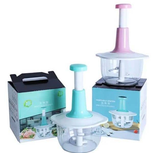 Manual Food Chopper, Multifunctional Hand Push  Chopper 4