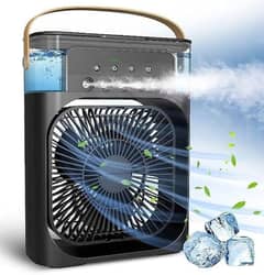 Portable 3-in-1 Cooling Fan with Adjustable Mist and LED Lights