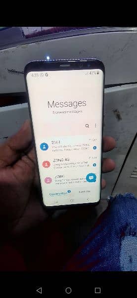 Samsung s8 plus 4 gb 64 gb screen me shad ha or neeche se break ha 2