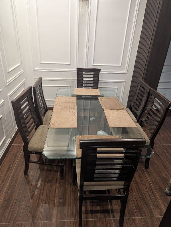 6 seater pure wooden dining 0