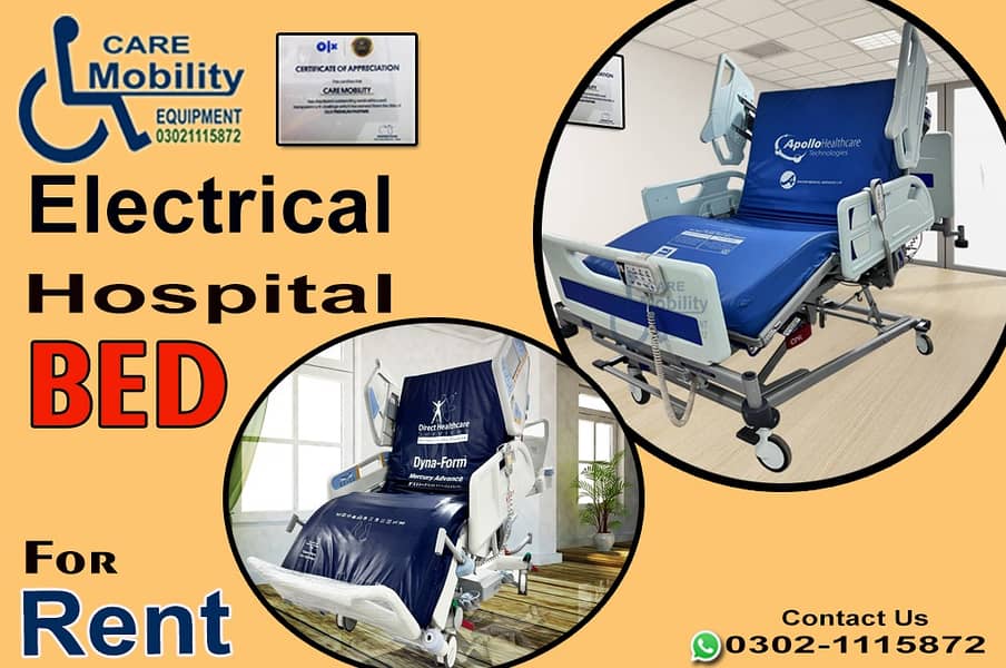 Electric Bed ON Rent / Hospital Bed rent medical Bed / ICU bed on Rent 0