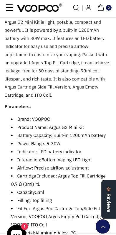 VOOPOO ARGUS G2 mini and 1200mAh Battery. . . 3