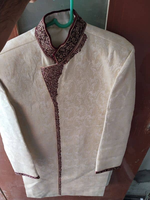 Off white sharwani for sale by Mohsin sons 4